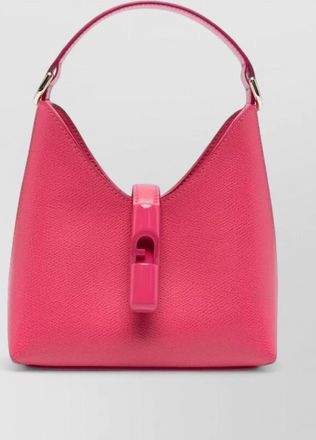 Furla silk bucket bag top handle strap