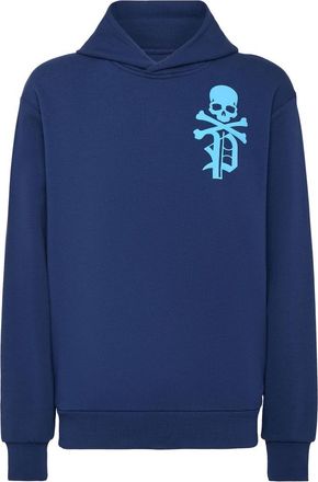 Philipp Plein Heren, Sweatshirts & Hoodies, Blauw, Maat: XL Katoen