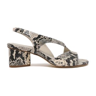 Vic Mati&eacute; High Heel Sandals, female, Multicolor, Size: 10 US Python-Effect Leather Slingback Sandals