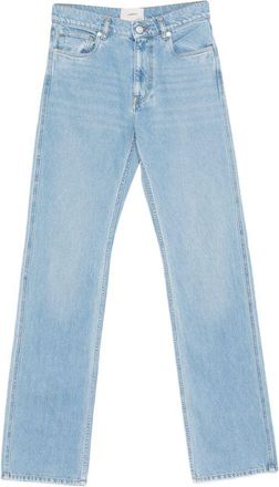 Coperni Womens Jeans Straight-Leg Light Blue Cotton