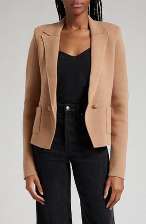 L'agence Sofia Cotton Blend Cardigan Blazer in Ginger Sna at Nordstrom Rack, Size Medium