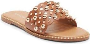 Top Moda Mick Flat Sandal in Tan Pu at Nordstrom Rack, Size 8.5