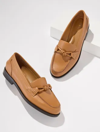 Talbots Bethany Knot Nappa Loafers - Havana Tan - 10 1/2 M Talbots
