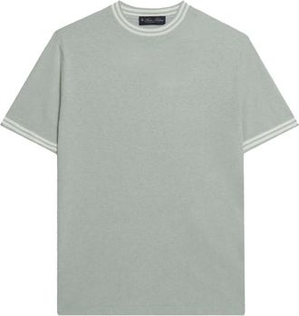 Brooks Brothers T-shirt con orlo a coste - Verde