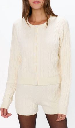 Show me your Mumu Throw On Cardigan In Snow Cable Knit