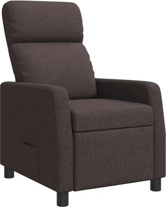 vidaXL Recliner Marr&oacute;n Oscuro Tela Vidaxl