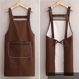 OEM (4 Piezas De Caf&eacute;) Delantal De Cocina Pr&aacute;ctico Para Hombres Y Mujeres, Delantal De Cocina C&oacute;modo, Delantal Para Preparar Comidas