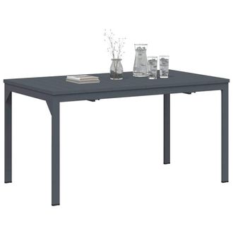 Berkfield Home Garden Table Dark Grey Aluminium Large Expandable Table Leaves
