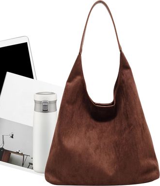 Generic Tote Bag | Frosted Vintage Underarm Purses | Large Capacity Shoulder Handbag - for Winter Fall Work Shopping Travel College Gathering Party Women Girl