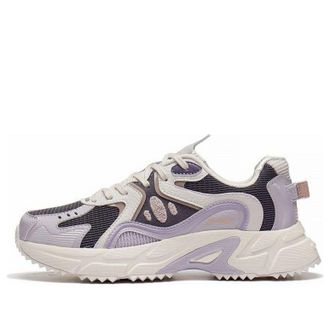 Li-Ning (WMNS) Li-Ning Casual Lightweight Low-Top Sneakers Beige Purple ARLS022-3
