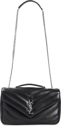 Saint Laurent Tassen, Dames, Zwart, ONE Size, Leer, Loulou Medium Bag