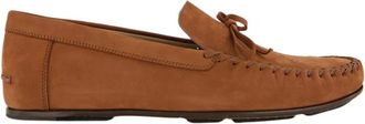 Manolo Blahnik Su&egrave;de Mocassins met Strik - Heren - Loafers - Bruin - 39 EU - Su&egrave;de - Schoenen