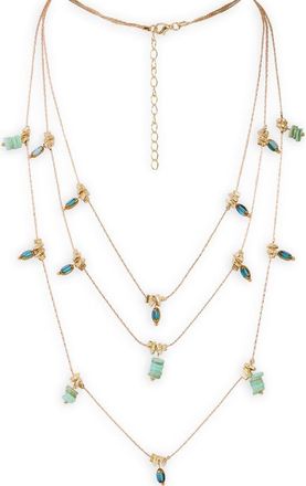 Saachi Colorful Bead Charm Layered Necklace in Turquoise at Nordstrom Rack