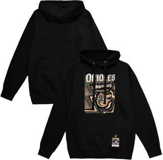 Mitchell & Ness Mens Mitchell & Ness Black Baltimore Orioles Sidewalk Sketch Pullover Hoodie at Nordstrom, Size Xxx-Large