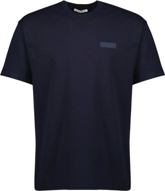 Givenchy T-Shirts, male, Blue, Size: XL T-shirt in cotton with Paris gros grain