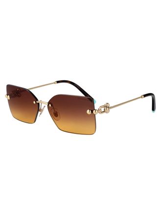 Tiffany & Co. 0TF3088 Gradient Brown to Yellow Sunglasses - Gold