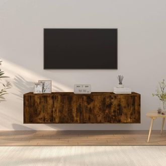 vidaXL Vidaxl - Set De Muebles De Tv 3 Pzas Madera Contrachapada Roble Ahumado