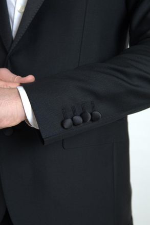 Dolce & Gabbana Mens Black Wool Single Breasted Martini Blazer Virgin Clothing