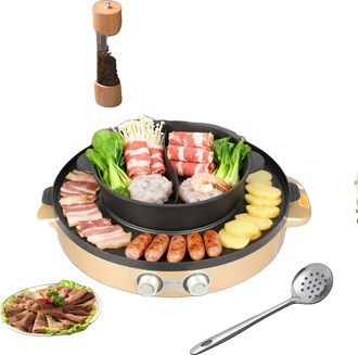 OEM Cacerola El&eacute;ctrica, Potencia De 2200 W, Voltaje De 220 V, Di&aacute;metro De La Fondue De 29 Cm, Di&aacute;metro Total De 44 Cm, Altura Total De 52 Cm