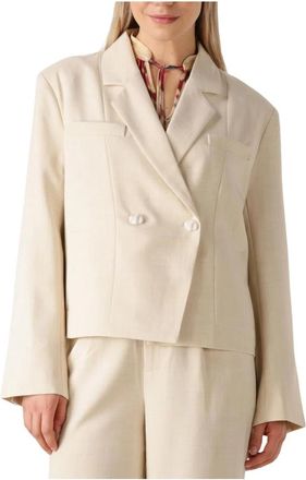 Amaya Amsterdam Jassen, Dames, Beige, L, Elegante Beige Glory Blazer