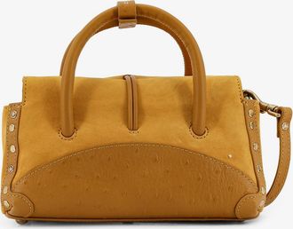 Zanellato Womens Crossbody Bag Yellow Suede Shoulder