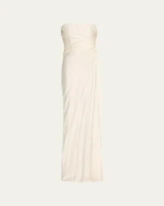 A.L.C. Bianca Pleated Strapless Gown