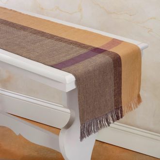 Sustainable Threads Hinterland Handwoven Linen Table Runner in Golden Raisin - 14 X 72 at Nordstrom, Size Medium
