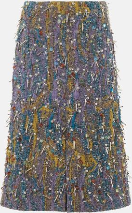 Dries Van Noten Gonna a tubino con applicazione