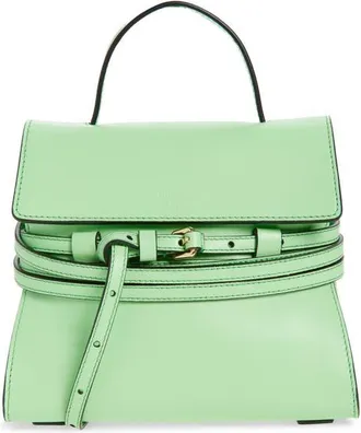 Moschino Small Tie Me Leather Top Handle Bag in 822 Pistachio at Nordstrom