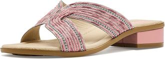 David Tate Thrill Womens Sandals Dusty Rose : 8.5 WW (EE), Leather/Rubber/Textile