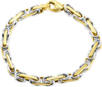 Pompeii3 Mens Byzantine Link 14k Gold (49gram) or Platinum (93gram) 9.5mm Bracelet 8.5