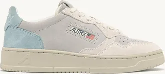 Autry MEDALIST LOW TRICOLOR SNEAKERS IN WHITE SKY AND LOFT SUEDE