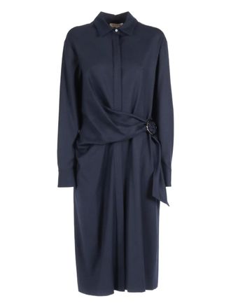 Antonelli buckle-detail shirt dress - Blauw