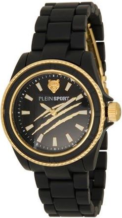 Plein Sport The Scratch Plastic Strap Watch, 38mm in Black at Nordstrom Rack