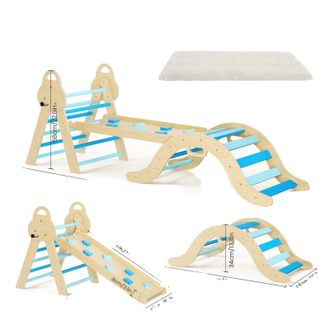 OEM Zona De Juegos Infantiles, Juego De Escalada 7 En 1, Tobog&aacute;n Ajustable, Como Una Manta De Picnic
