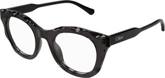 Chlo&eacute; Panthos Optisch Montuur - Dames - Brillen - Grijs - 49 MM - Leer - Accessoires