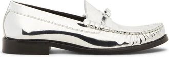 Stuart Weitzman Lottie Bow Loafer - Dames - Loafers - Grijs - 38 EU - Leer - Schoenen