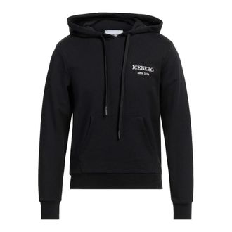 Iceberg Hoodies, male, Black, Size: L Felpa