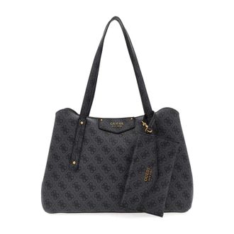 Guess Shoulder Bags, female, Black, Size: ONE SIZE Girlfriend Satchel Bag