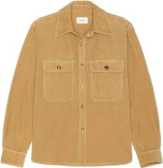 Saint Laurent Corduroy Long-Sleeved Overshirt, Size X-Large