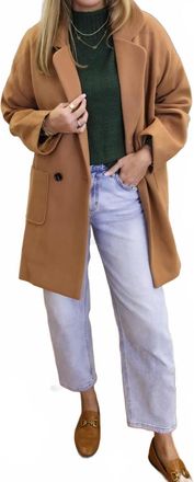 She + Sky Womens London Coat In Camel