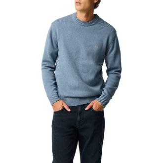 Rodd & Gunn Crewneck Cotton Sweater in Chambray at Nordstrom, Size Xxx-Large