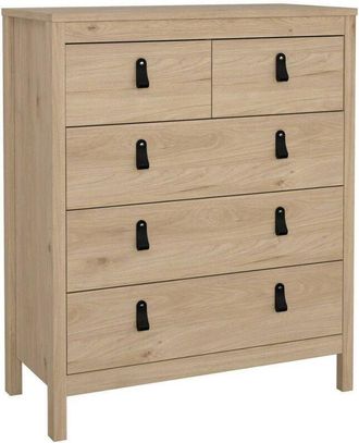Dmora Dmora - Cajonera Jeanine, C&oacute;moda Multiusos, C&oacute;moda De Dormitorio, Gabinete Con Cajones, 82x38 H99 Cm, Roble
