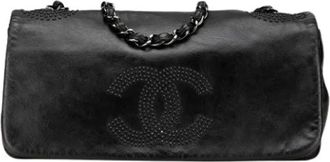 Chanel Pre-owned Shoulder Bags, female, Black, Size: ONE SIZE Pre-owned Vintage Studded Shoulder Bag