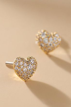 Nadri Gifted Pav&eacute; Crystal Heart Earrings