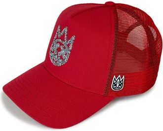 Cult of Individuality Crystal Shimuchan Logo Trucker Hat in Red at Nordstrom
