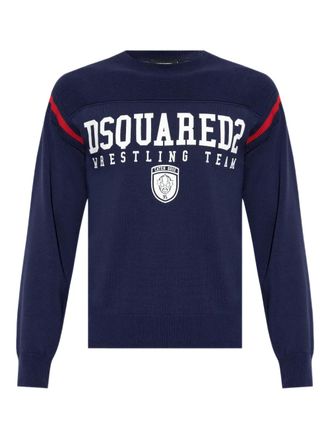 Dsquared2 logo-print sweatshirt - Blue