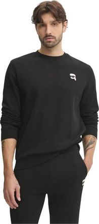 Karl Lagerfeld Katoenen sweatshirt met logo - Heren - Sweatshirts - Zwart - 2XL - Katoen - Hoodies & sweatvesten
