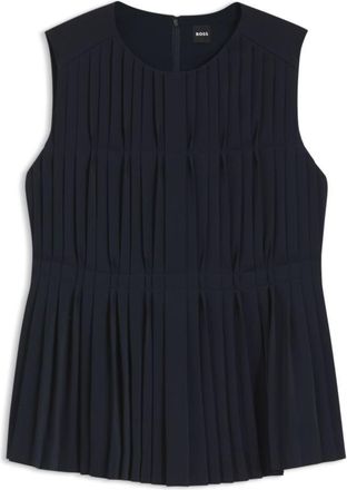 BOSS Sleeveless crepe blouse with pleats