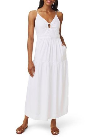 Splendid Darcy Sleeveless Tiered Maxi Dress in White at Nordstrom, Size X-Small